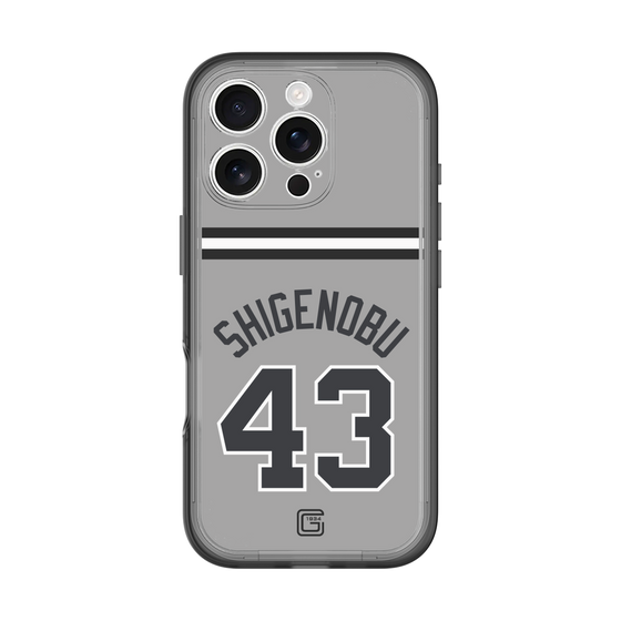 スリムプロテクションプレミアムケース［ 読売ジャイアンツ - #43 SHIGENOBU - ビジター ］
