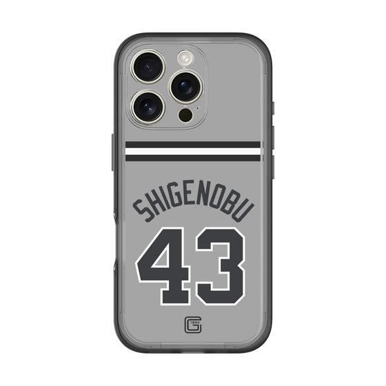 スリムプロテクションプレミアムケース［ 読売ジャイアンツ - #43 SHIGENOBU - ビジター ］