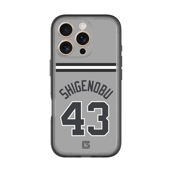 スリムプロテクションプレミアムケース［ 読売ジャイアンツ - #43 SHIGENOBU - ビジター ］