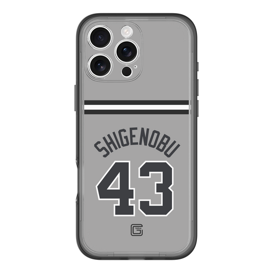 スリムプロテクションプレミアムケース［ 読売ジャイアンツ - #43 SHIGENOBU - ビジター ］