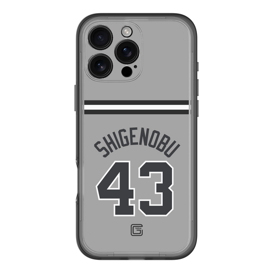 スリムプロテクションプレミアムケース［ 読売ジャイアンツ - #43 SHIGENOBU - ビジター ］