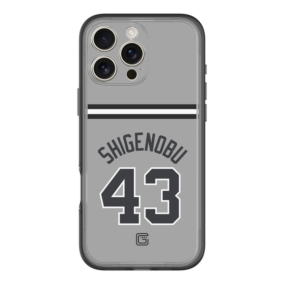 スリムプロテクションプレミアムケース［ 読売ジャイアンツ - #43 SHIGENOBU - ビジター ］