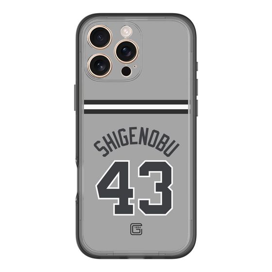 スリムプロテクションプレミアムケース［ 読売ジャイアンツ - #43 SHIGENOBU - ビジター ］