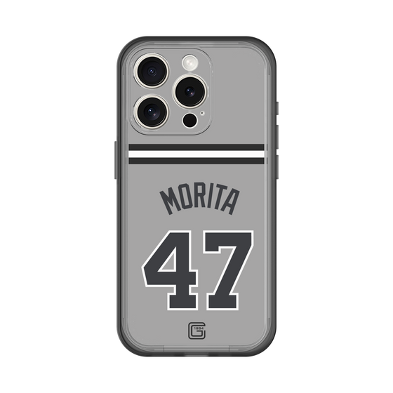 スリムプロテクションプレミアムケース［ 読売ジャイアンツ - #47 MORITA - ビジター ］