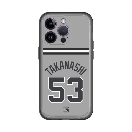 スリムプロテクションプレミアムケース［ 読売ジャイアンツ - #53 TAKANASHI - ビジター ］