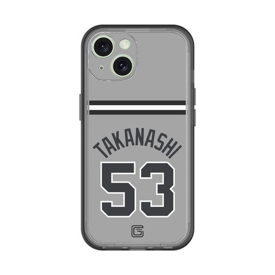 スリムプロテクションプレミアムケース［ 読売ジャイアンツ - #53 TAKANASHI - ビジター ］