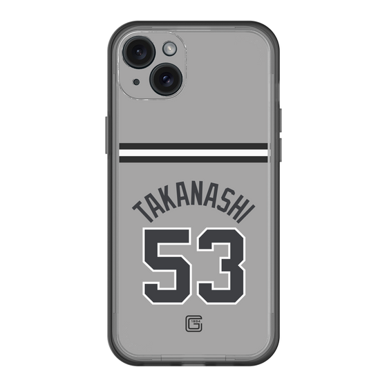スリムプロテクションプレミアムケース［ 読売ジャイアンツ - #53 TAKANASHI - ビジター ］