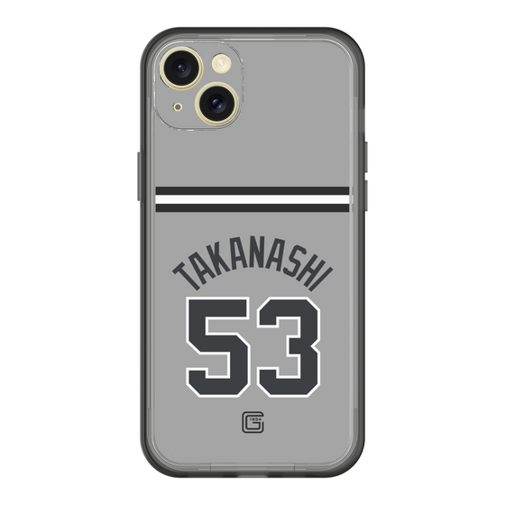 スリムプロテクションプレミアムケース［ 読売ジャイアンツ - #53 TAKANASHI - ビジター ］