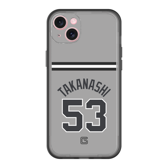 スリムプロテクションプレミアムケース［ 読売ジャイアンツ - #53 TAKANASHI - ビジター ］