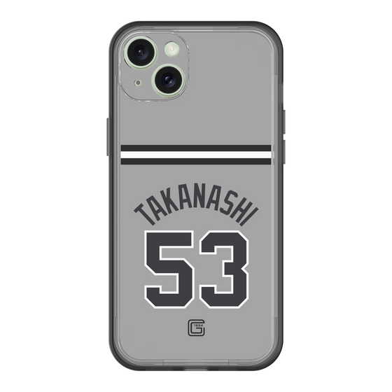 スリムプロテクションプレミアムケース［ 読売ジャイアンツ - #53 TAKANASHI - ビジター ］
