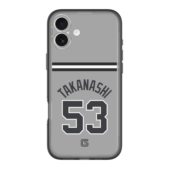 スリムプロテクションプレミアムケース［ 読売ジャイアンツ - #53 TAKANASHI - ビジター ］