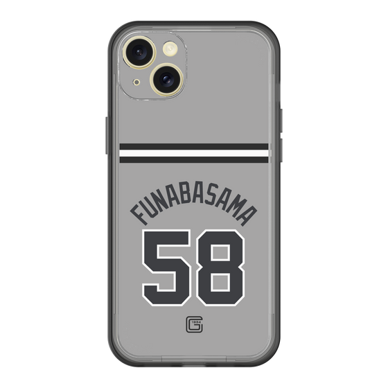 スリムプロテクションプレミアムケース［ 読売ジャイアンツ - #58 FUNABASAMA - ビジター ］