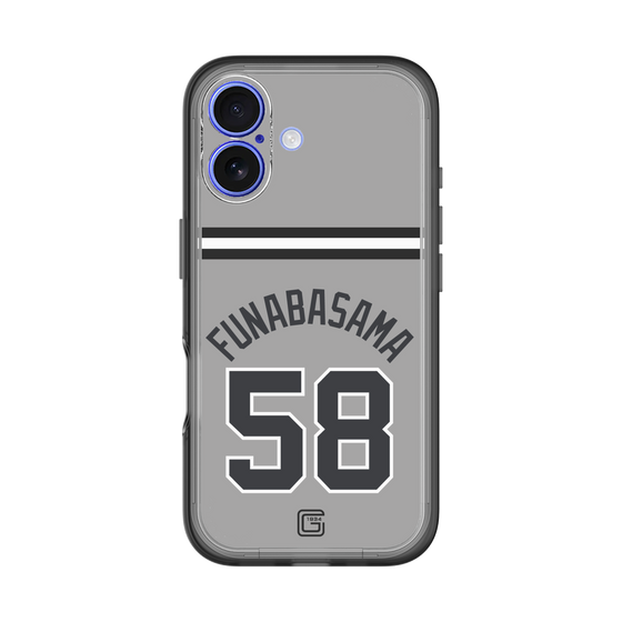 スリムプロテクションプレミアムケース［ 読売ジャイアンツ - #58 FUNABASAMA - ビジター ］