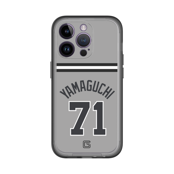 スリムプロテクションプレミアムケース［ 読売ジャイアンツ - #71 YAMAGUCHI - ビジター ］