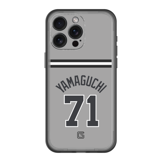 スリムプロテクションプレミアムケース［ 読売ジャイアンツ - #71 YAMAGUCHI - ビジター ］