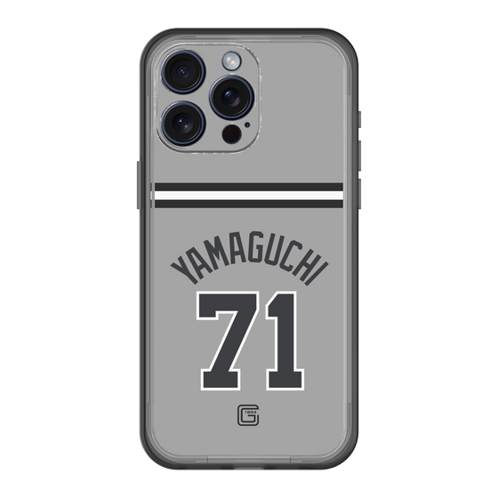 スリムプロテクションプレミアムケース［ 読売ジャイアンツ - #71 YAMAGUCHI - ビジター ］