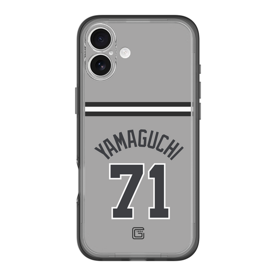 スリムプロテクションプレミアムケース［ 読売ジャイアンツ - #71 YAMAGUCHI - ビジター ］