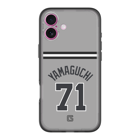 スリムプロテクションプレミアムケース［ 読売ジャイアンツ - #71 YAMAGUCHI - ビジター ］