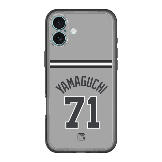 スリムプロテクションプレミアムケース［ 読売ジャイアンツ - #71 YAMAGUCHI - ビジター ］