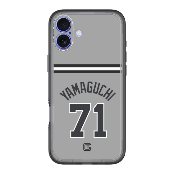 スリムプロテクションプレミアムケース［ 読売ジャイアンツ - #71 YAMAGUCHI - ビジター ］
