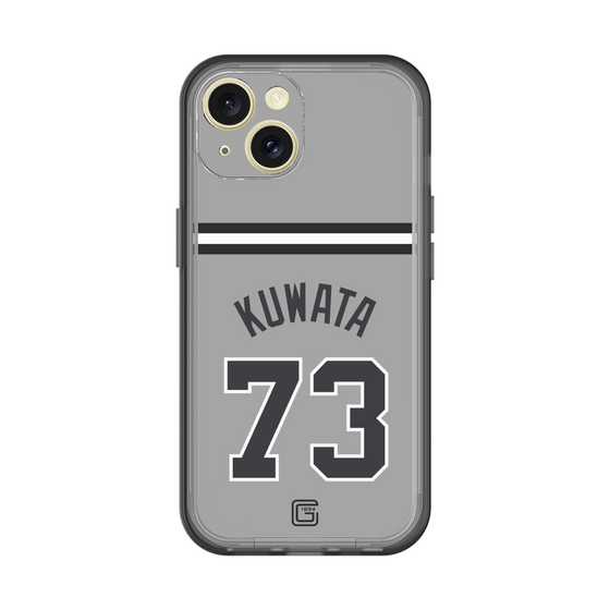 スリムプロテクションプレミアムケース［ 読売ジャイアンツ - #73 KUWATA - ビジター ］