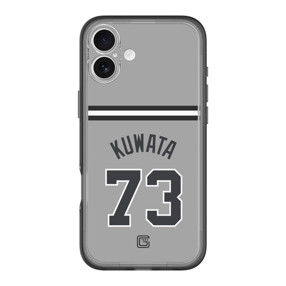 スリムプロテクションプレミアムケース［ 読売ジャイアンツ - #73 KUWATA - ビジター ］