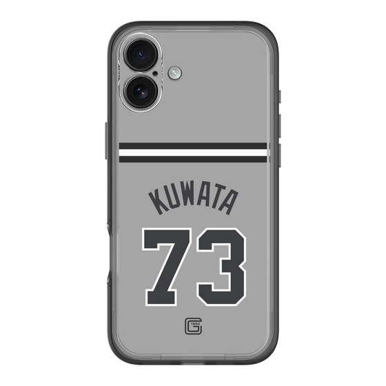 スリムプロテクションプレミアムケース［ 読売ジャイアンツ - #73 KUWATA - ビジター ］