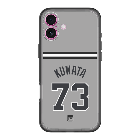 スリムプロテクションプレミアムケース［ 読売ジャイアンツ - #73 KUWATA - ビジター ］