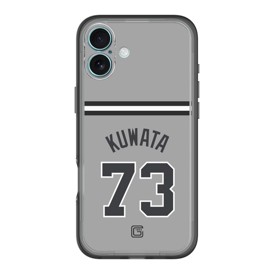 スリムプロテクションプレミアムケース［ 読売ジャイアンツ - #73 KUWATA - ビジター ］