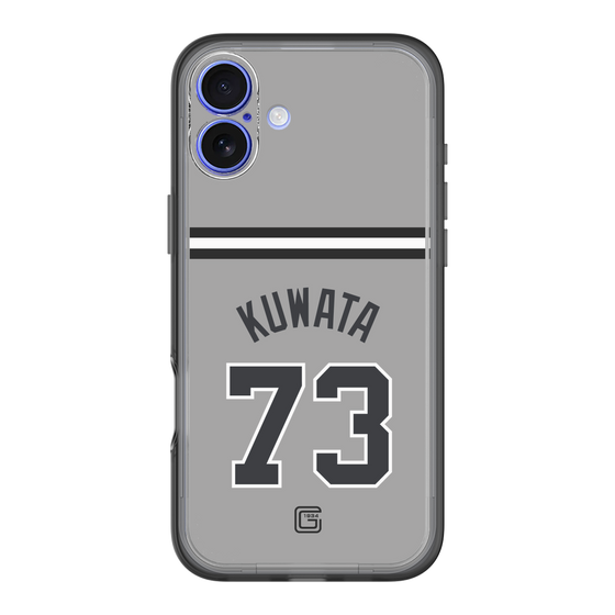 スリムプロテクションプレミアムケース［ 読売ジャイアンツ - #73 KUWATA - ビジター ］