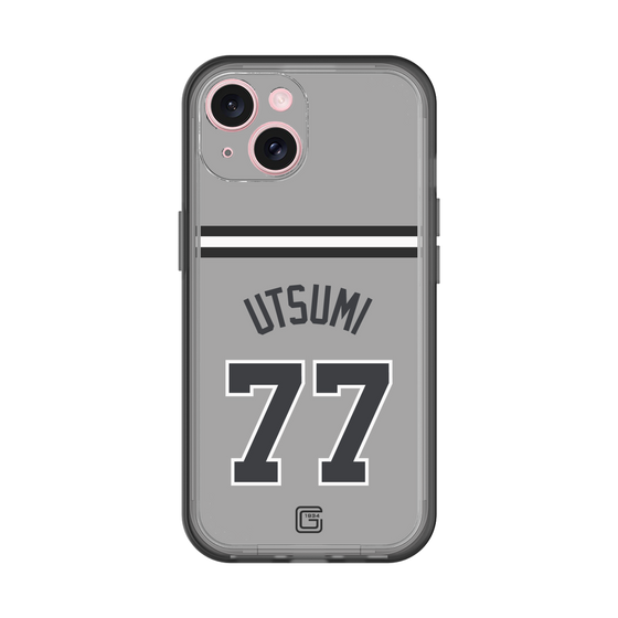 スリムプロテクションプレミアムケース［ 読売ジャイアンツ - #77 UTSUMI - ビジター ］