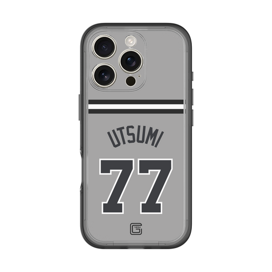 スリムプロテクションプレミアムケース［ 読売ジャイアンツ - #77 UTSUMI - ビジター ］