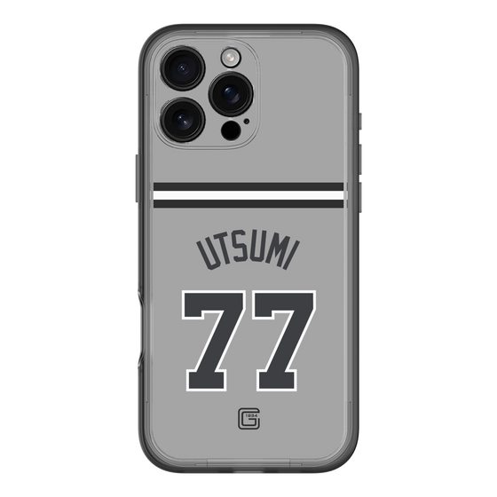 スリムプロテクションプレミアムケース［ 読売ジャイアンツ - #77 UTSUMI - ビジター ］