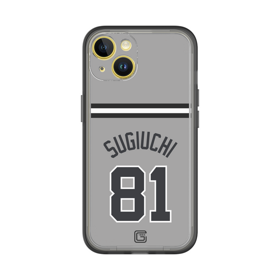 スリムプロテクションプレミアムケース［ 読売ジャイアンツ - #81 SUGIUCHI - ビジター ］