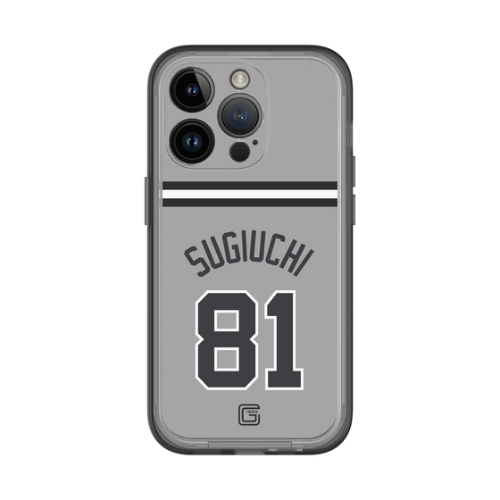 スリムプロテクションプレミアムケース［ 読売ジャイアンツ - #81 SUGIUCHI - ビジター ］