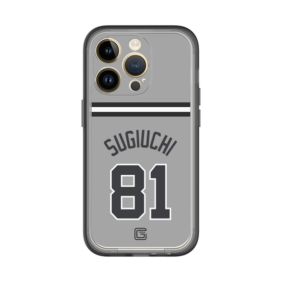 スリムプロテクションプレミアムケース［ 読売ジャイアンツ - #81 SUGIUCHI - ビジター ］