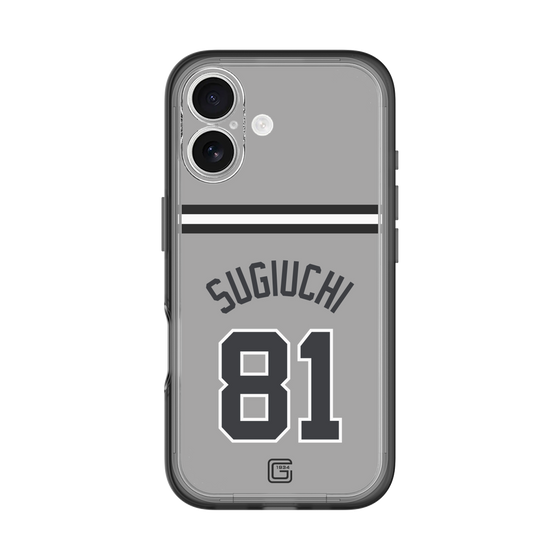 スリムプロテクションプレミアムケース［ 読売ジャイアンツ - #81 SUGIUCHI - ビジター ］