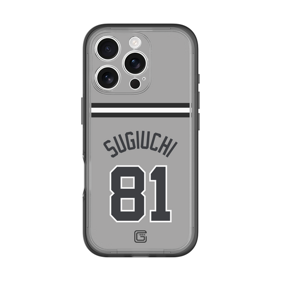スリムプロテクションプレミアムケース［ 読売ジャイアンツ - #81 SUGIUCHI - ビジター ］