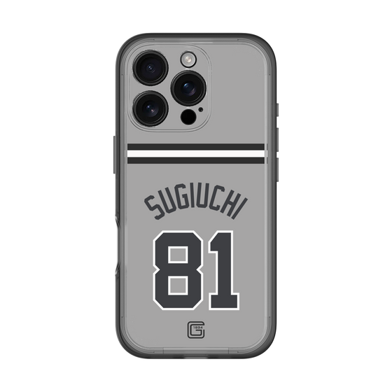 スリムプロテクションプレミアムケース［ 読売ジャイアンツ - #81 SUGIUCHI - ビジター ］