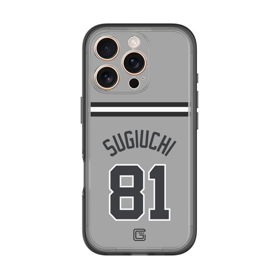 スリムプロテクションプレミアムケース［ 読売ジャイアンツ - #81 SUGIUCHI - ビジター ］