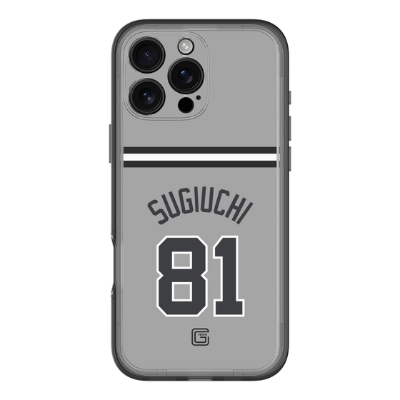 スリムプロテクションプレミアムケース［ 読売ジャイアンツ - #81 SUGIUCHI - ビジター ］