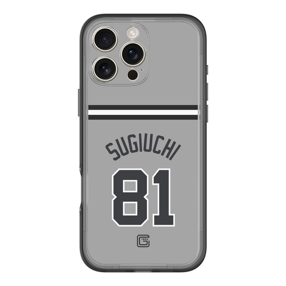 スリムプロテクションプレミアムケース［ 読売ジャイアンツ - #81 SUGIUCHI - ビジター ］