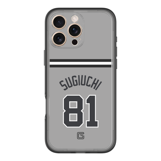 スリムプロテクションプレミアムケース［ 読売ジャイアンツ - #81 SUGIUCHI - ビジター ］