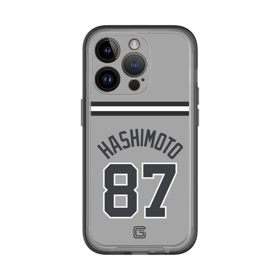 スリムプロテクションプレミアムケース［ 読売ジャイアンツ - #87 HASHIMOTO - ビジター ］