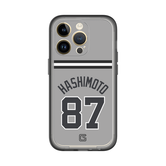 スリムプロテクションプレミアムケース［ 読売ジャイアンツ - #87 HASHIMOTO - ビジター ］