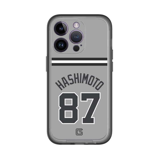 スリムプロテクションプレミアムケース［ 読売ジャイアンツ - #87 HASHIMOTO - ビジター ］