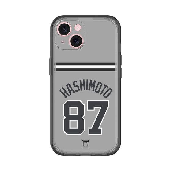 スリムプロテクションプレミアムケース［ 読売ジャイアンツ - #87 HASHIMOTO - ビジター ］