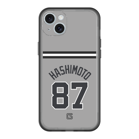 スリムプロテクションプレミアムケース［ 読売ジャイアンツ - #87 HASHIMOTO - ビジター ］