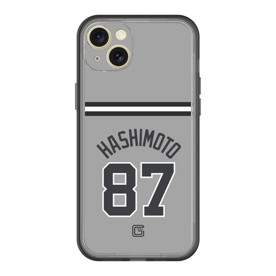 スリムプロテクションプレミアムケース［ 読売ジャイアンツ - #87 HASHIMOTO - ビジター ］
