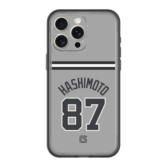 スリムプロテクションプレミアムケース［ 読売ジャイアンツ - #87 HASHIMOTO - ビジター ］